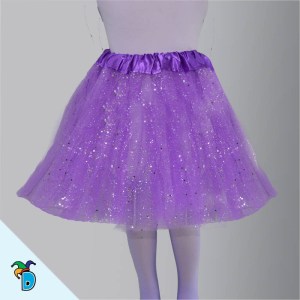Falda Tutu Liso Con Brillos
